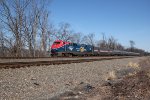 Amtrak train 43 westbound with 108 leading